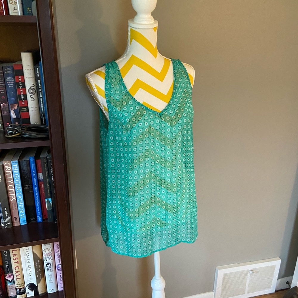 Gap Green Patterned Blouse